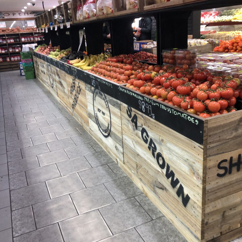 Produce Bin with vintage finish