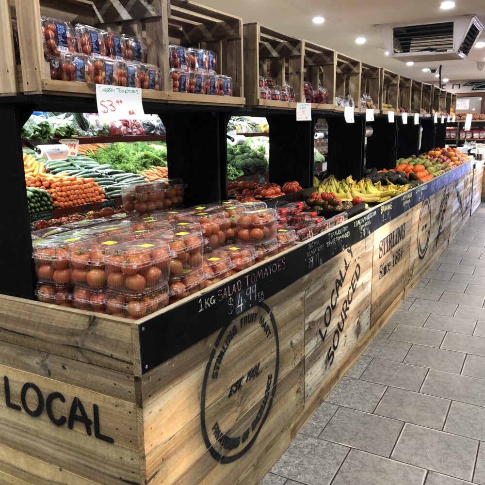 Produce Bin with vintage finish